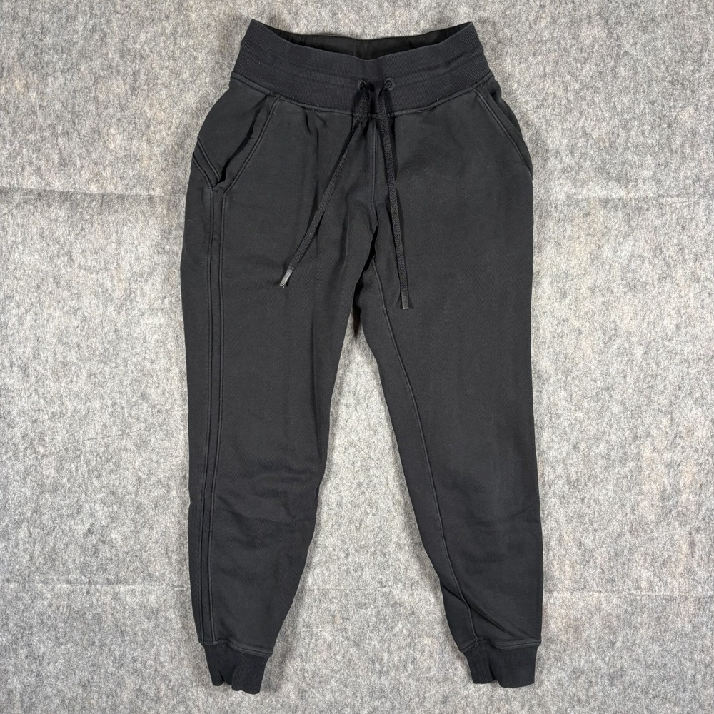 Lululemon Warm Down Jogger Pants Women's 2 Black Gym Train Run‎ LW5BCFS